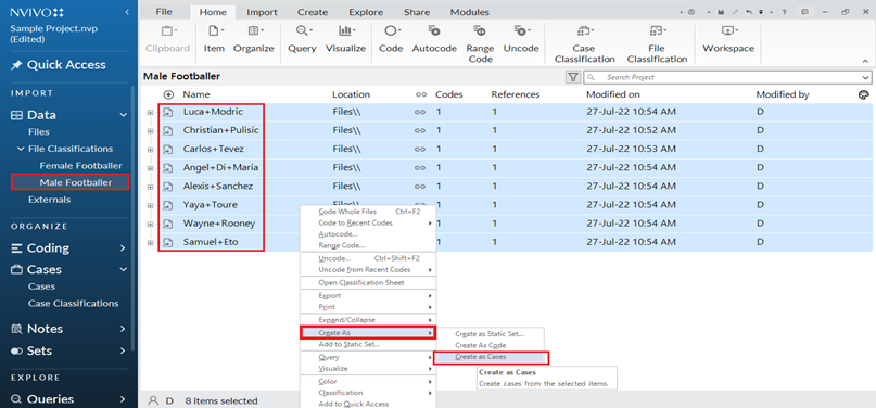 Nvivo Cases Classification